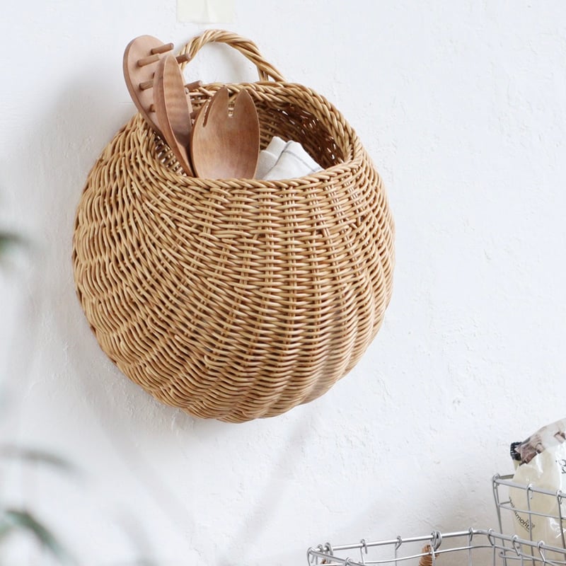 ROUND WALL BASKET / ウォールバスケット / 洗える素材