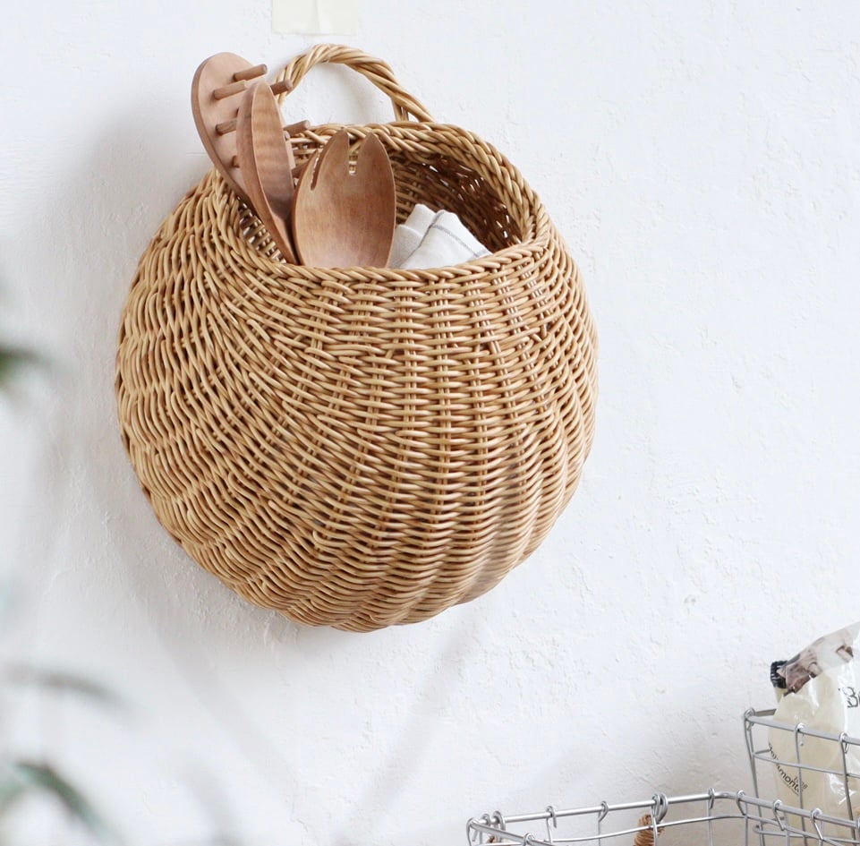 ROUND WALL BASKET / ウォールバスケット / 洗える素材