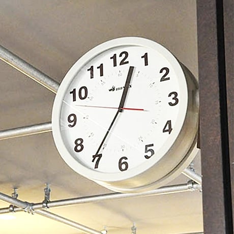ダブルフェイス ウォールクロック / DULTON / 380mmの 両面時計 / WALL CLOCK / 壁掛け時計 BLACK , SILVER