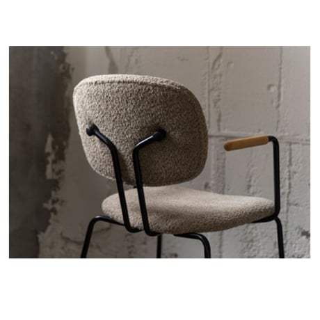 DESIGN CHAIR / ARM / beige , navy / ダイニングチェア / アームチェア / サイズ : W54 × D55 × H80.5 × SH44.5cm