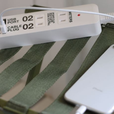 CABLE PLUG 02 + USB PORT 02 / ケーブルプラグ 4個口 / WHITE / BRID/ スマホ充電