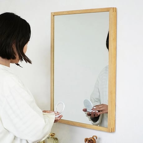 kos mirror / ナチュラルな風合いの木製ミラー / アッシュ材 / 壁掛けミラー / スクエア , レクタングル