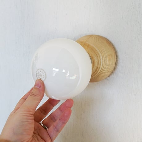 Wood Recep LIGHT / ラウンド / ウッドレセップカバー ラウンド / natural / アッシュ材 / LED電球専用