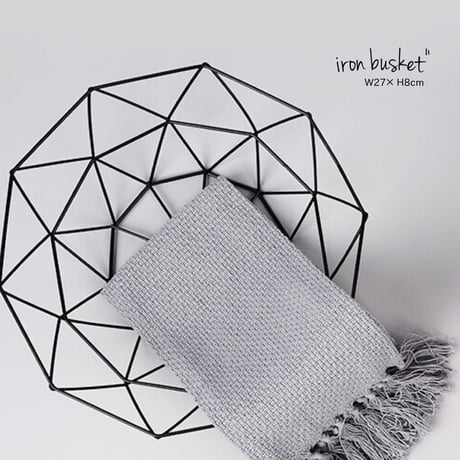 Modern Living BASKeT［BK / W250×H80mm］ワイヤーバスケット / 壁掛けアート / ワイヤートレイ / リビング収納