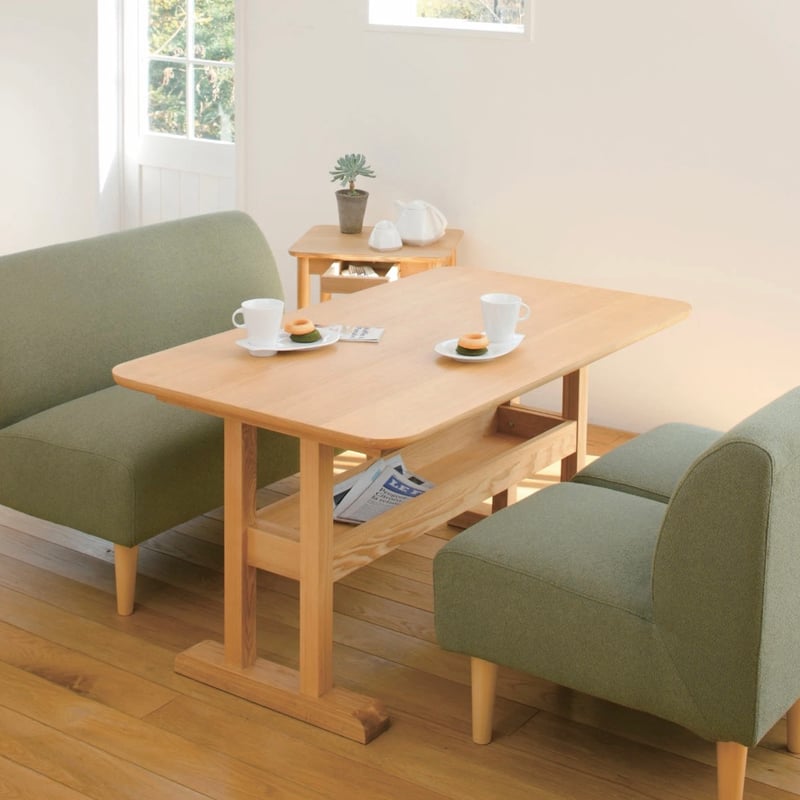 【天板66cm】国産木製ダイニングテーブル ダイニングテーブル 国産 ヒノキ 長方形 幅 130 cm 4人用