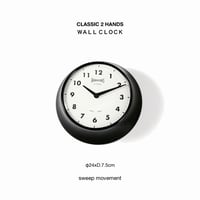 CLASSIC 2 HANDS WALLCLOCK / BEIGE , NAVY , GRAY , BLACK / 掛け時計 / ウォールクロック / サイズ  : φ24xD.7.5cm
