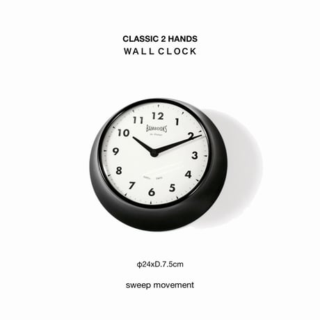 CLASSIC 2 HANDS WALLCLOCK / BEIGE , NAVY , GRAY , BLACK / 掛け時計 / ウォールクロック / サイズ  : φ24xD.7.5cm