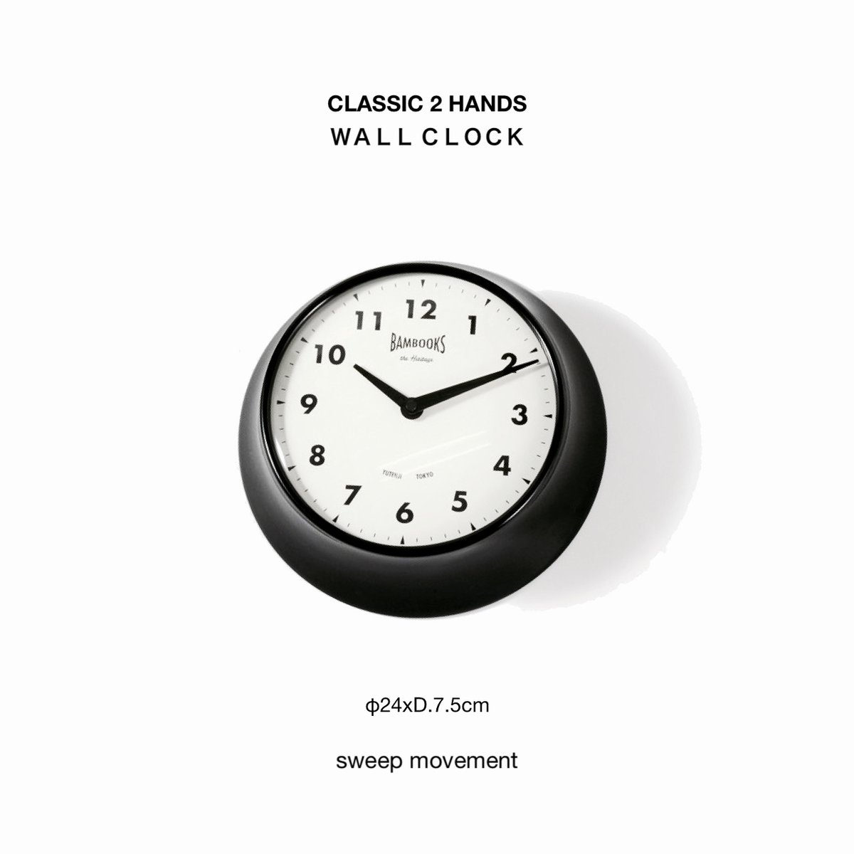 CLASSIC 2 HANDS WALLCLOCK / BEIGE , NAVY , GRAY