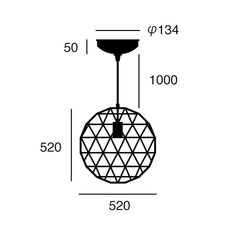 アークペンダントライト / Arc-pendant / LED電球付き / ペンダントライト / 存在感ながら透過性あるデザインで空間の圧迫も無く明かりも全方向 / ARTWORK STUDIO