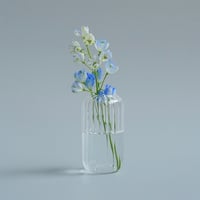 FLOWER VASE / カヌレ ガラスベース / フラワーベース / 一輪挿し / CLEAR / AXCIS