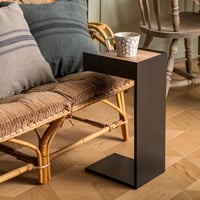 IRON + WOOD SIDE TABLE / ナチュラルモダン / 棚下にスマホやタブレットが置ける収納付サイドテーブル