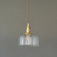 herringbone GRASS SHADE PENDANT / ペンダントライト / 真鍮灯具 / LED電球 / E17 / シーリングカバー付