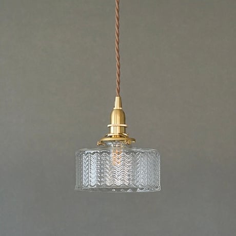 herringbone GRASS SHADE PENDANT / ペンダントライト / 真鍮灯具 / LED電球 / E17 / シーリングカバー付