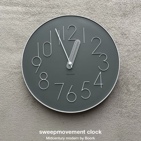 Boork sweepmovement clock / シンプルモダンなデザインとレトロなディテールの掛け時計 / BEIGE , GRAY