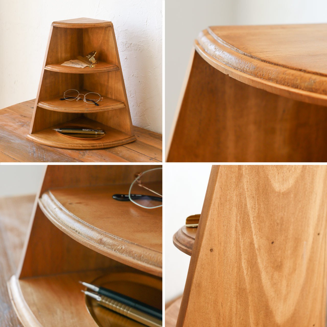 PINE WOOD CORNER STAND / パイン材を使用した縦置き横置きどちらでも