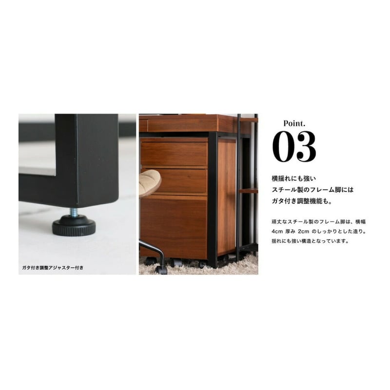 Deann 訳あり 引き出し付き デスク Walnut Desk Deann様専用 訳
