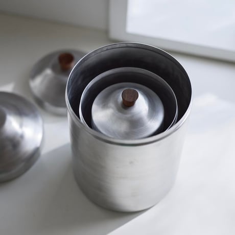 Aluminum canister 03 / 使い込むほどに愛着が湧くノスタルジックなキャニスター / キッチン収納 /  重ねて収納