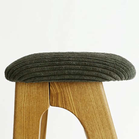 Folding Stool / アッシュ無垢材のフォールディングハイスツール / 合皮 BROWN , コーデュロイ KHAKI