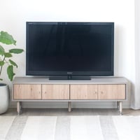 NATURAL × GRAY LOW BOARD 120 / トレンドカラーとナチュラルな木目のTV BOARD / サイズ : W1200×H350×D350 (mm)