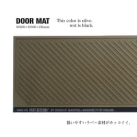 ＲＵＢＢＥＲ ＤＯＯＲ ＭＡＴ / シンプルにおしゃれなラバー素材のドアマット / オリーブ , ブラック / サイズ W600×D300×H6mm / POST GENERAL