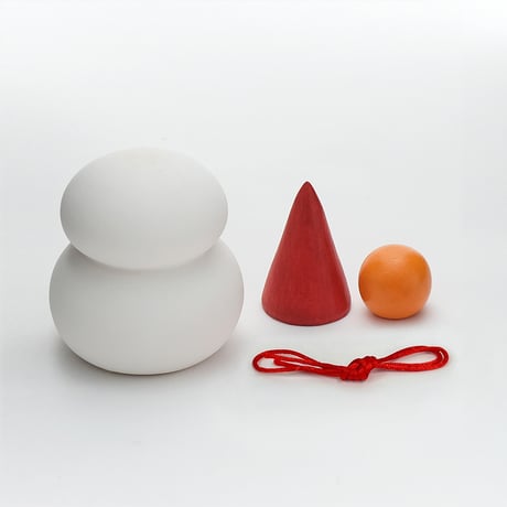 STONE WARE LED LIGHT / 毎年飾れるのが嬉しい 鏡餅のオブジェとしても使える 半磁器のLEDライト/ 雪だるま（2サイズ）電池付 / CR2032