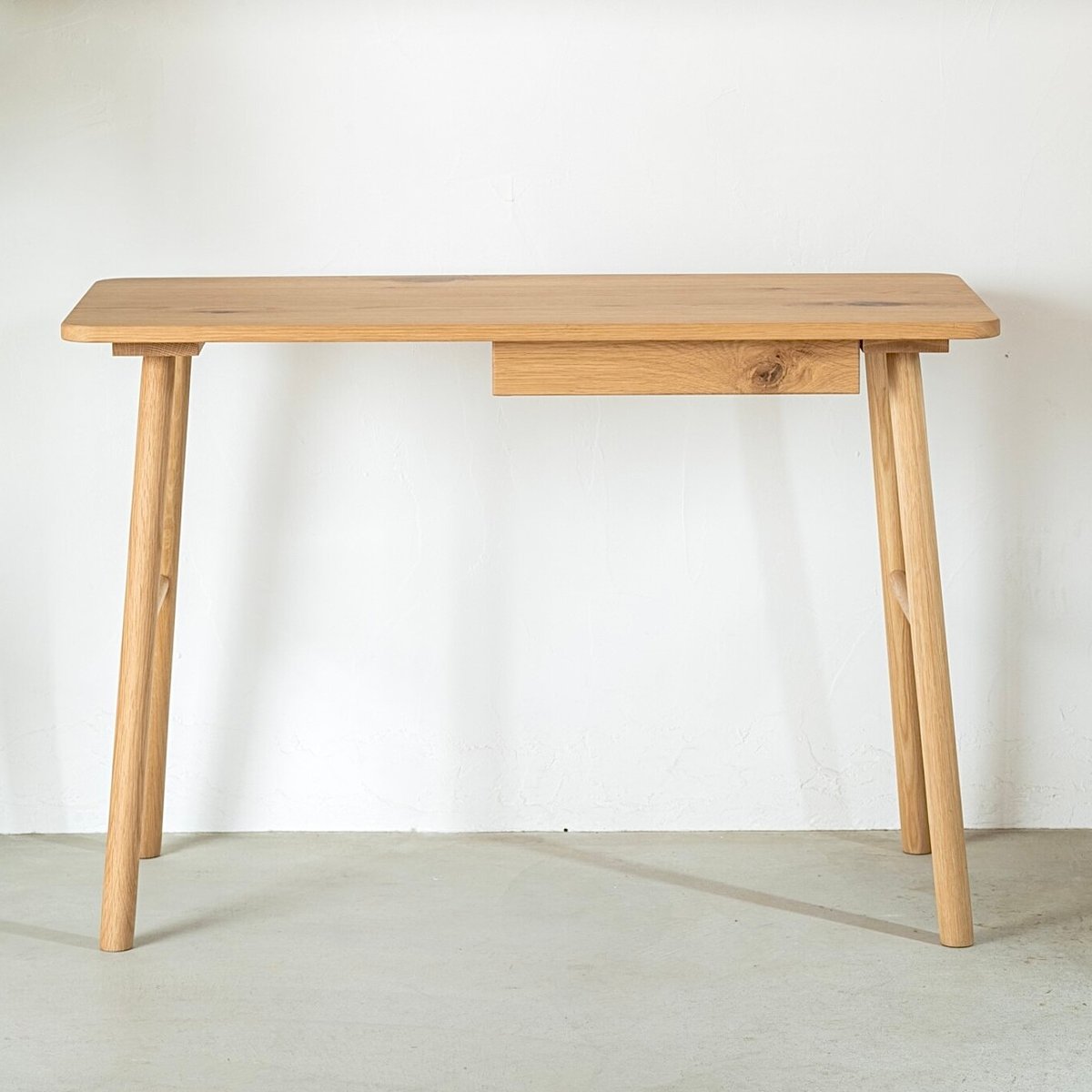 OAK WOOD DESK 110 / オーク無垢材の木目が美しいナチュラルな 