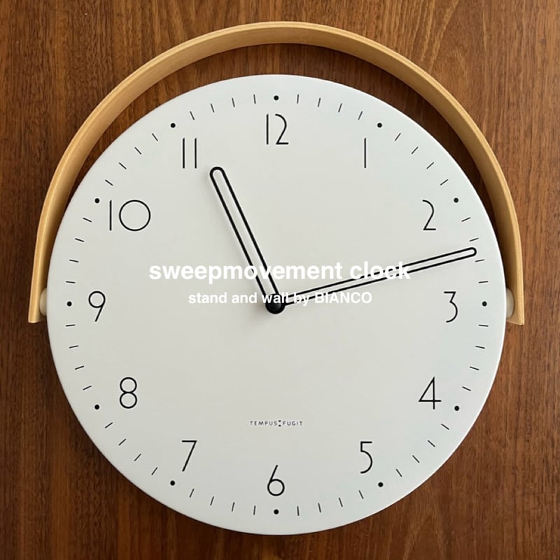 STAND 'N' WALLCLOCK / BLANCO , BLU / 幾何学的な文字盤の北