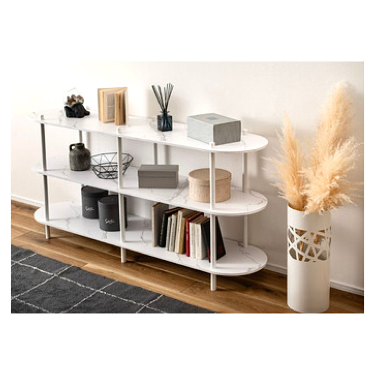 ROUND OPEN SHELF 03 / WHITE , BLACK / リビング /シェル