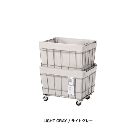 WIRE ARTS ＆ PRO.STACKING BASKET 2 with CASTER / WASHABLE COVER / 収納バスケット / キャスターバスケット / BRID