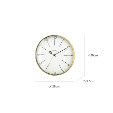 sweepmovement clock MANON / 上品なゴールドカラーがモダンな印象を与えるウォールクロック