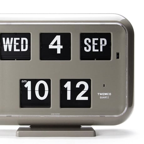 Twemco Digital Calendar Clock / " GRAY " BLACK / デジタルカレンダークロック