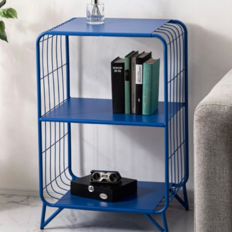 WIRE DESIGN shelf / BEIGE , ORANGE , BLUE / シンプルなフォルムと開放感のあるアクセントシェルフ