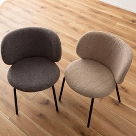 WRAP CHAIR / fabric / 包み込むような背もたれが美しいフォルムのダイニングチェア / 1脚 / BEIGE , GRAY