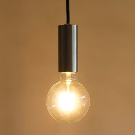 PENDANT LIGHT 01 /  E26 / STAINLESS , BRASS / 重厚な存在感の裸電球ペンダントライト