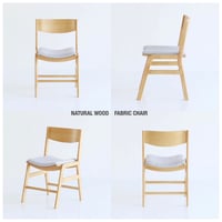 NATURAL WOOD DINING CHAIR / ナチュラルでライトな優しい木肌のファブリックチェア / 完成品 / デスクチェア 学習チェア