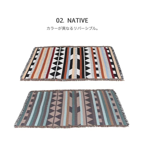 JACQUARD MULTI CLOTH / 01.NAVAJO  02. NATIVE / S , Lサイズ / アクセントクロス DULTON