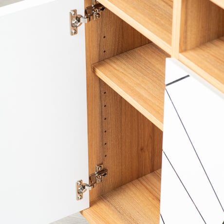 ＣＡＢＩＮＥＴ 59 / white , natural / 幾何学模のデザインをアクセントにしたキャビネット / キャビネット / 韓国インテリア