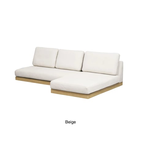 FABRIC LOW SEAT SOFA / COUCH カバーが洗えるロータイプのソファ / Beige , Brown