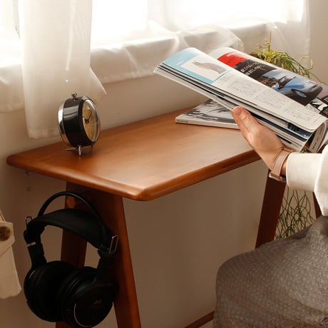 SMART DESK / シンプルでコンパクトな飴色が美しい天然木のスタイリッシュデスク / スペパ ブラウン