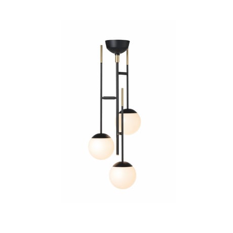 Bliss mini 3 cross-ceiling light / 独立可動できるボール状の丸型シェードを取り付けたシーリングライト / CL . WH