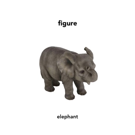 elephant figure / レジン製の象のオブジェ / サイズ : W160×H115×D90mm