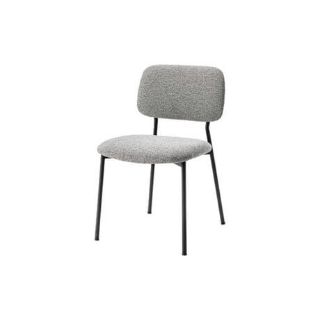 GRAY fabric stylish chair / マットなブラックスチールフレームとファブリックのスタイルチェア