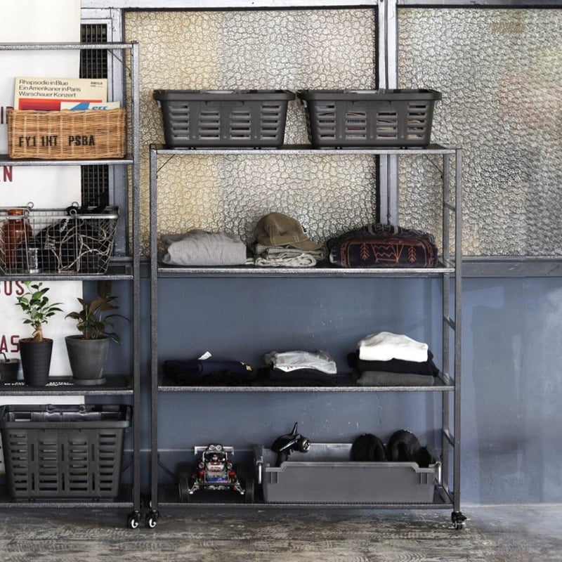 キャスター付アイアンメッシュ５段シェルフ ディスプレイ（1261） キャスター付アイアンメッシュ5段シェルフ ディスプレイ（1261）