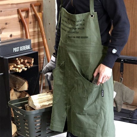 メンズライクなビンテージ風 ワークエプロン / WORK APRON 421 / エプロン / OFF WHITE , SAND BEIGE , OLIVE