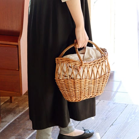 THE AROROG CROSS OVAL BAG / クロスオーバルバッグ / ラタンかご / ラタンバッグ