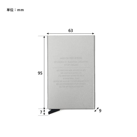 レバーを引くだけで階段状にカードが出てくるクレジットカードケース / POST GENERAL /  SLIDING CARD CASE / カード5枚収納可能 / SILVER , BLACK