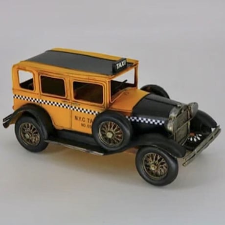 INTERIOR CAR ［ taxi  / BLACK&YELLOW ］ブリキオブジェカー インテリア
