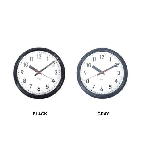 SCHOOLHOUSE WALL CLOCK S / Sサイズ スクールハウス ウォールクロック / GRAY , BLACK / 掛け時計 / スイープムーブメントクロック