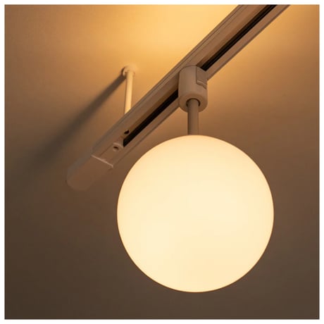TINY GLASS DUCT LIGHT 1 / ライティングレール専用のガラスボール照明 / WHITE , GREIGE ,  BLACK