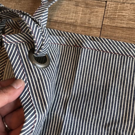 EMエプロン / DENIM  / HICKORY STRIPE / ショート丈エプロン / LENGTH 63cm /kitchen, camp